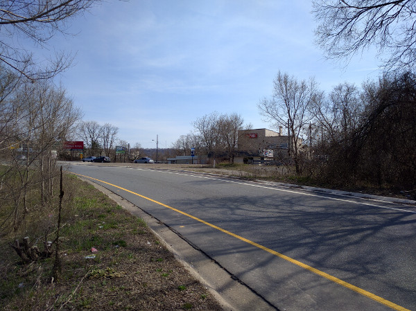 Highway 403 westbound exit to Main Street bending east