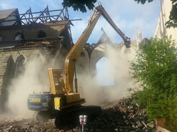 Three-quarters of James Baptist Church was demolished under a 'minor alteration' in 2014 (RTH file photo)