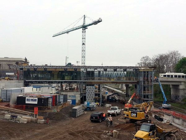 Hunter Streeet GO Station under construction (RTH file photo)