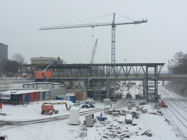 James Street North GO Station under construction