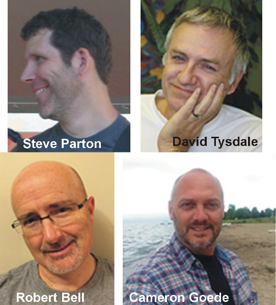 Clockwise from top left: Steve Parton, David Tysdale, Cameron Goede, Robert Bell