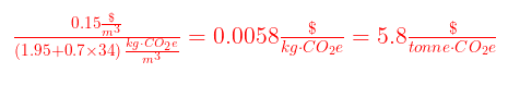 Equation: CO2 emissions avoided