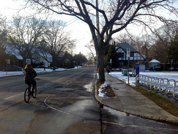 Another cyclist riding on Sterling