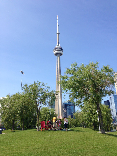 Muskoka chairs with CN Tower in background