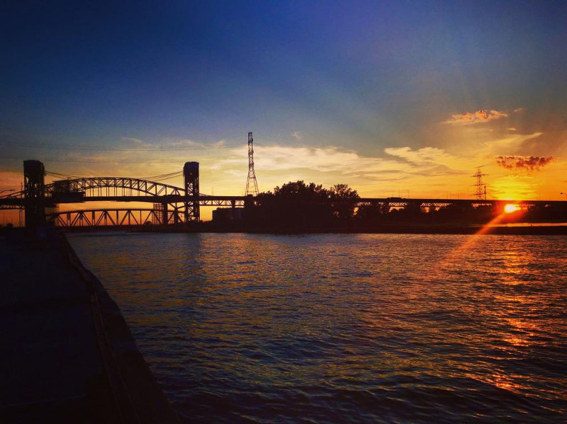 Sunset and the Lift Bridge
