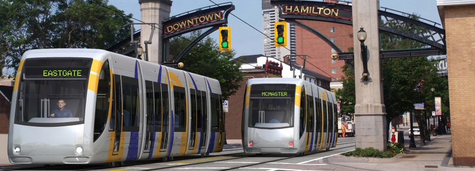 Light Rail Transit rendering on King Street at Wellington