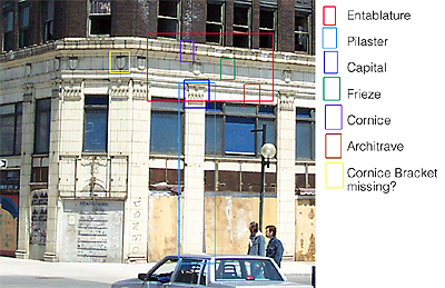 Architectural details of the Lister Block