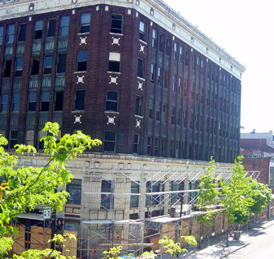 The Lister Building is surrounded by scaffolding (RTH file photo)