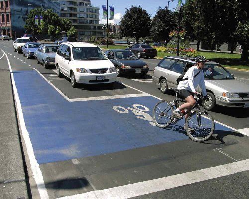 Bike box from Longwood Road Streetscape Plan