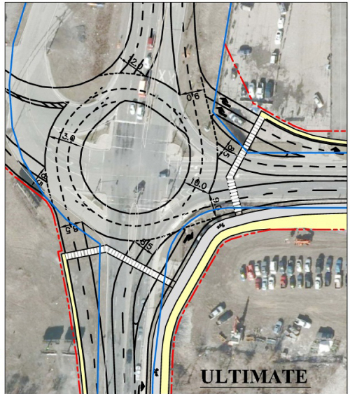 Proposed roundabout with bypass