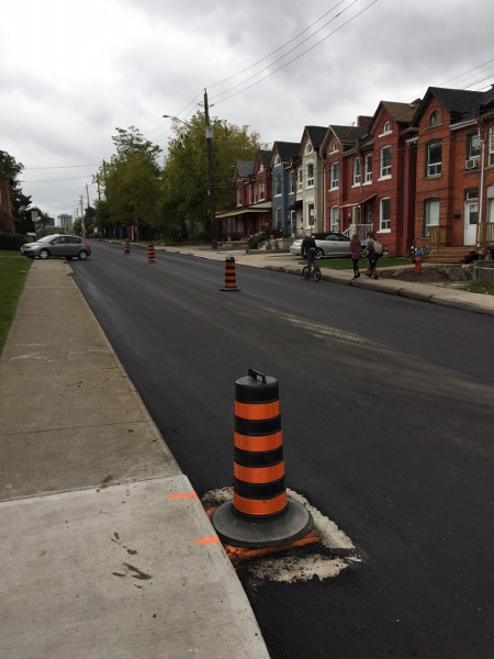 Bay Street being resurfaced between Barton and Stuart