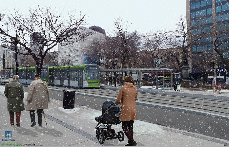 Rendering: LRT at Gore Park