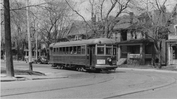 Old-fashioned Hamilton streetcar