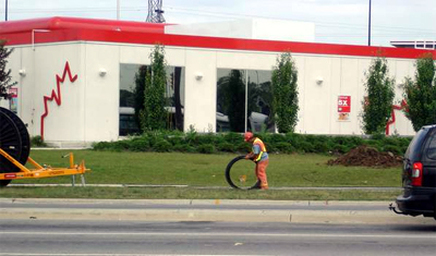 Even this construction worker can't get across