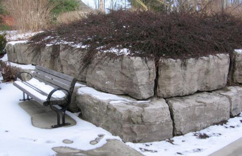 Figure 15: Blocks of Ancaster chert beds, used for landscaping.