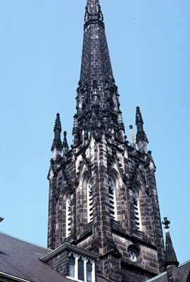 Fig. 7. Hamilton, St Paul's Presbyterian Church, tower and spire.