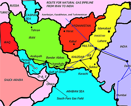 Route for Natural Gas Pipeline from Iran to India (click on the image to see a larger map in a new window)