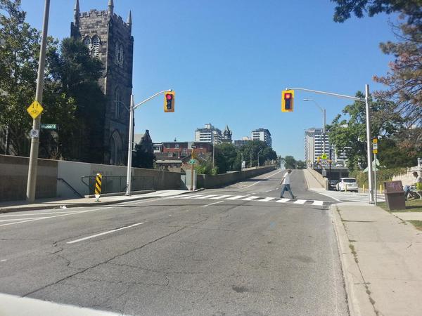 New crosswalk on Hunter at MacNab