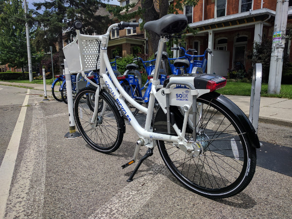 New Hamilton Bike Share ERI bike, view from rear