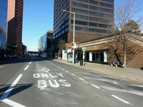 Bicycles not allowed in the King Street transit lane (RTH file photo)