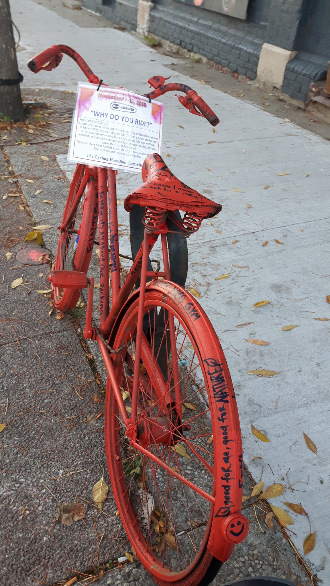 Red #whyweride bike