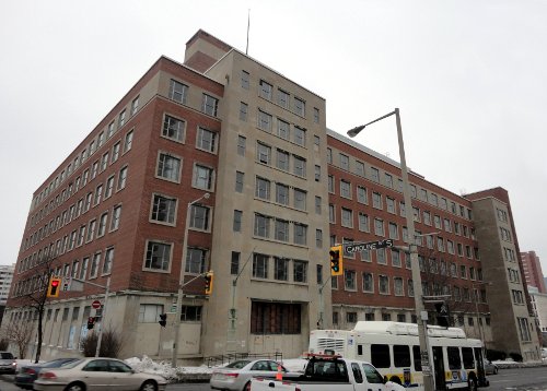 Old Revenue Canada building at 150 Main Street West (at Caroline Street)