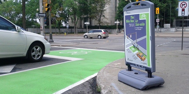Bike box in Ottawa