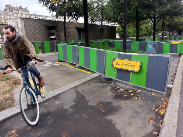 Cycle track gets a detour