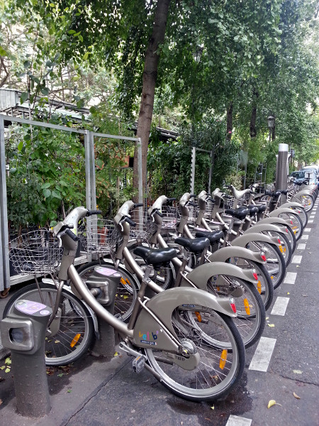 Vélib' station on Île de la Cité