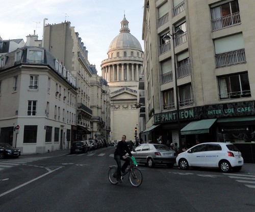 A cyclist in Paris