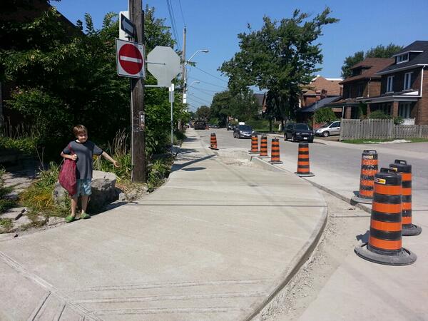 Permanent bumpout, southwest corner of Locke and Herkimer (RTH file photo)