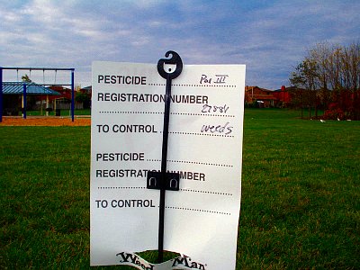 Pesticide Signs at Gordon Price and St. Vincent de Paul Schools