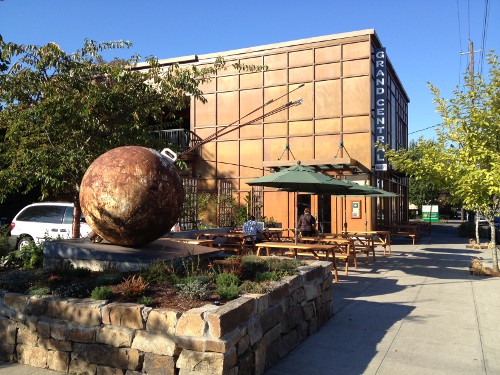 Public art, patios and sidewalk canopies