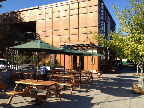 Patio tables and umbrellas