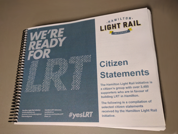 Hamilton Light Rail Initiative Citizen Statements