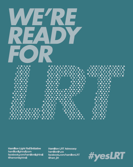 We're Ready For LRT poster, teal colour scheme