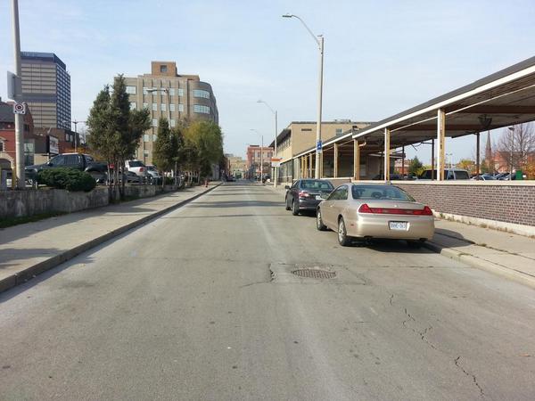 Rebecca Street between Catharine and John before two-way conversion (RTH file photo)