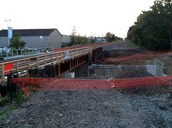 The old 1929 bridge was demolished August 2015 (photo by Mark)