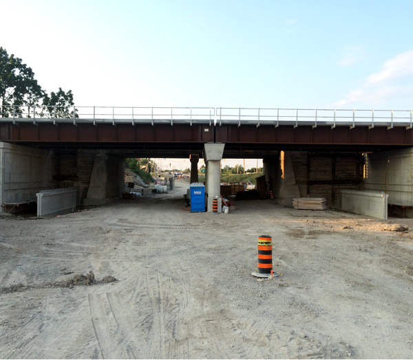 New Railroad Bridge built in July 2015 (photo by Mark)