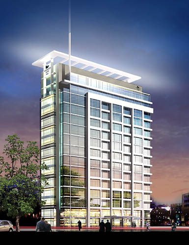 Rendering: Homewood Suites, Main and Bay