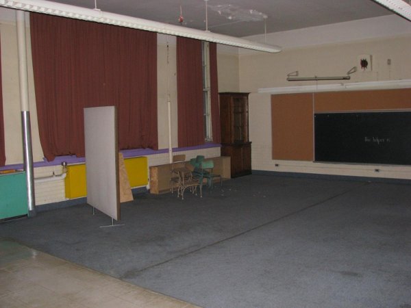 Classroom floor in excellent shape.