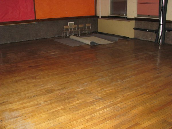 Classroom floor in excellent shape.