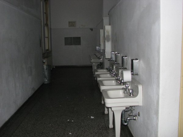 Terrazzo Floor in washroom, and fixtures in excellent shape.