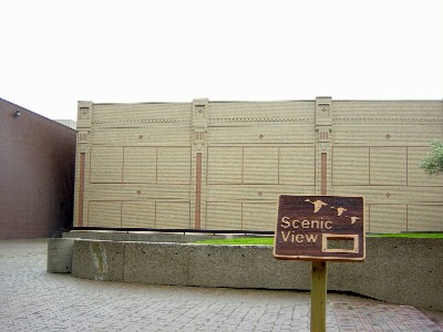 A south-facing wall on the Jackson Square Plaza.