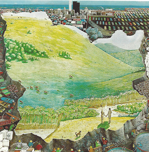 Toronto devours Eden. 'We Misapply the Primeval Commandment.' William Kurelek 1972. Mixed media 48