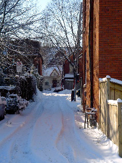 Snow in Downtown Alley