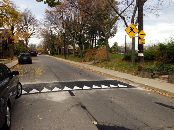 Speed hump on Charlton