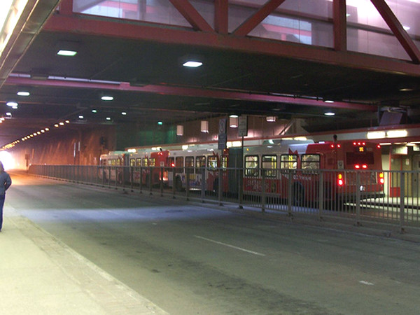St. Laurent Transitway Station before conversion to LRT, looking east. (Image Credit: O.C. Transpo)