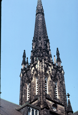 Fig. 5. Hamilton, St Paul's Presbyterian Church, belfry and spire.