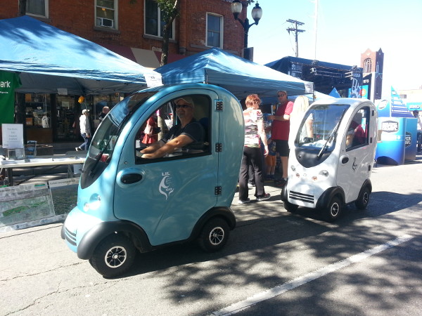 These Lil Eco mini-cars scooted down the street